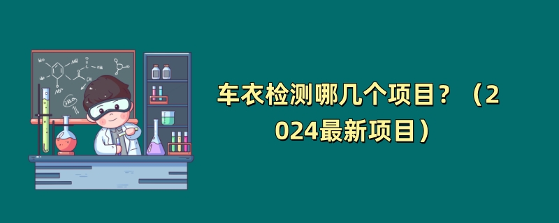 车衣检测哪几个项目？（2024最新项目）