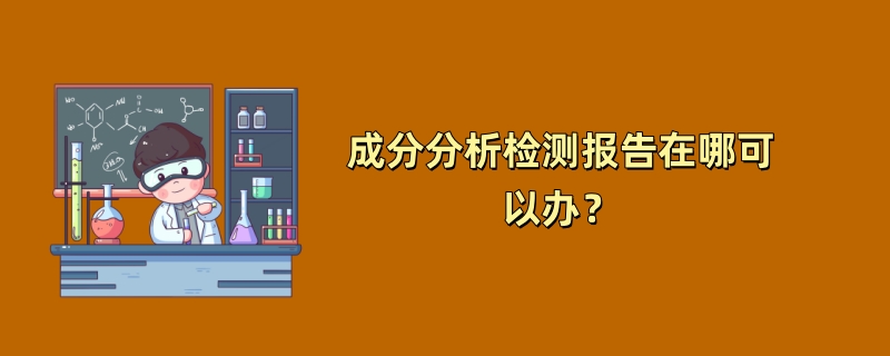 成分分析检测报告在哪可以办？（2024最新机构推荐）