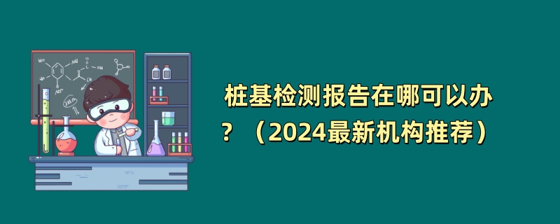 桩基检测报告在哪可以办？（2024最新机构推荐）