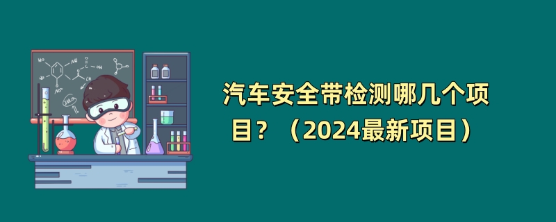 汽车安全带检测哪几个项目？（2024最新项目）