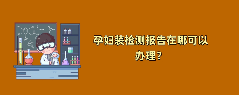 孕妇装检测报告在哪可以办理？（2024检测机构推荐）