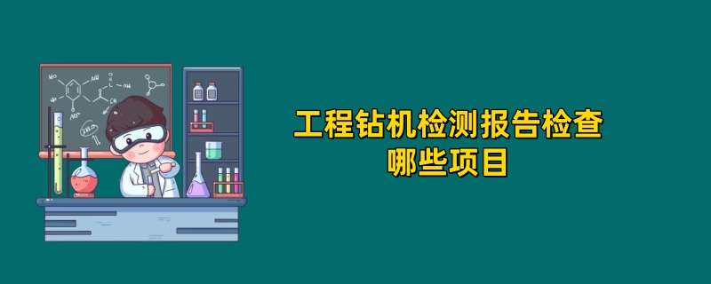 工程钻机检测报告检查哪些项目