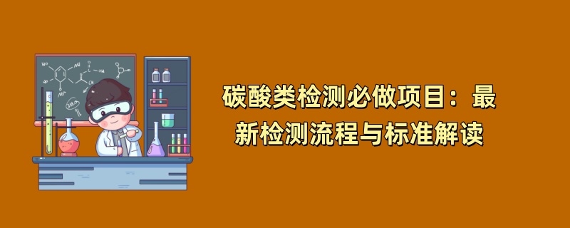 碳酸类检测必做项目：最新检测流程与标准解读